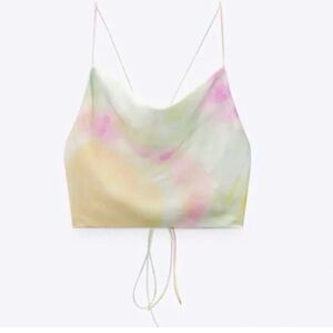 Zara Pastel Tie-Dye Crop Top